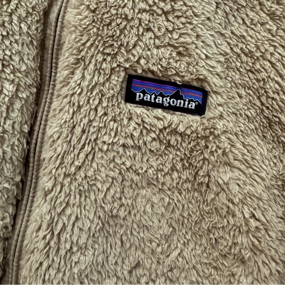 Patagonia W's Los Gatos Jacket Camel Tan Teddy Fleece Sherpa Jacket Full Zip M - Picture 4 of 10